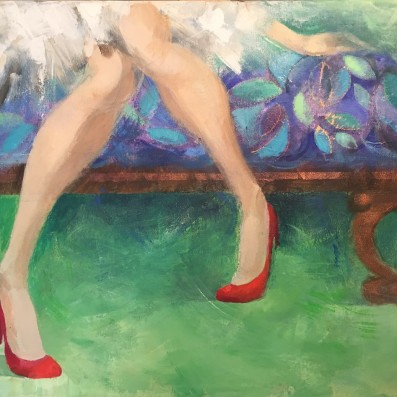 LES CHAUSSURES ROUGES 40X50 cm, acrylique sur toile ©MILENABERCHOT