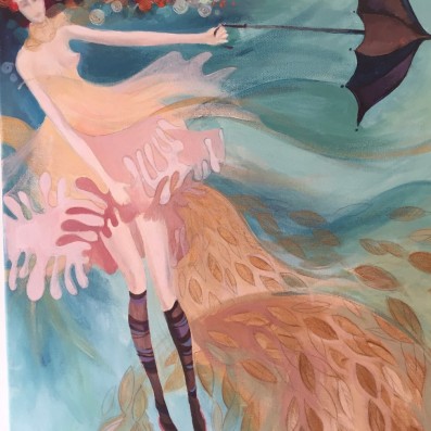 AUTOMNE 50X40 cm, acrylique sur toile ©MILENABERCHOT
